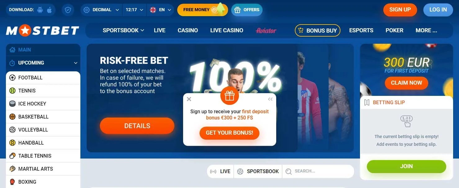 Dinheiro de volta Mostbet​